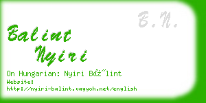 balint nyiri business card